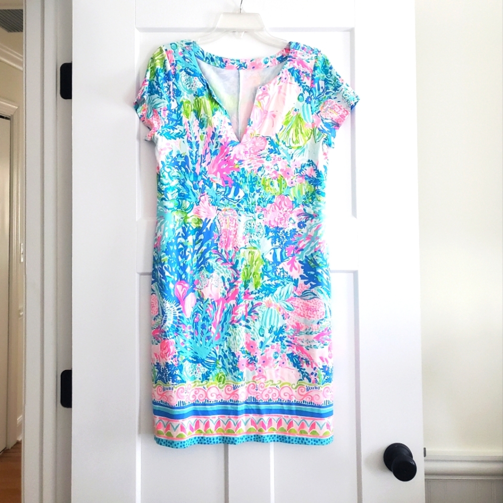 Lilly Pulitzer Solo Indonesia Colorful Print Dress Sz M